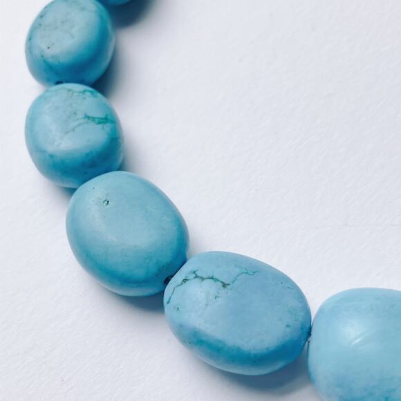 Vintage Turquoise (Reconstituted) Necklace, Southwestern Beaded Adjustable 1990s - Picture 9 of 10